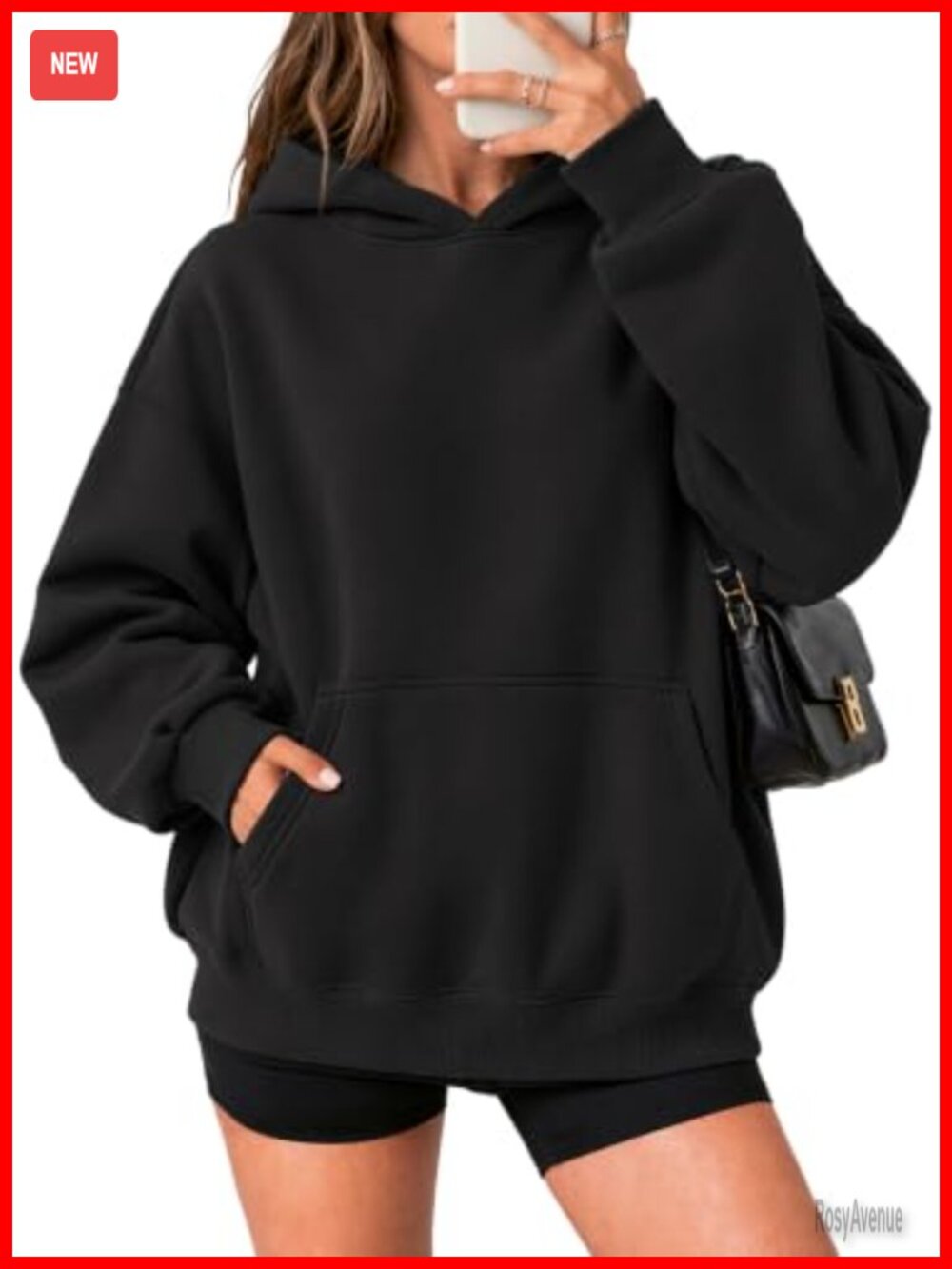 Oversized Fleece Hoodie Sweatshirt Kangaroo Pocket Pullover